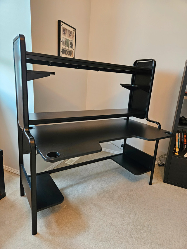 IKEA Student Desk / Gamer Station, Black in Desks in Calgary - Image 2