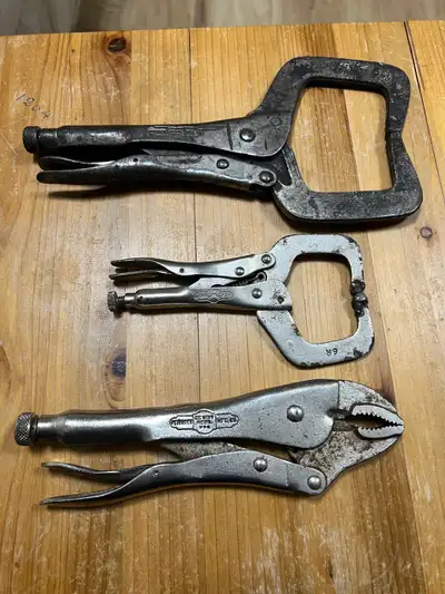 3 C Clamp Vice Grips 30$