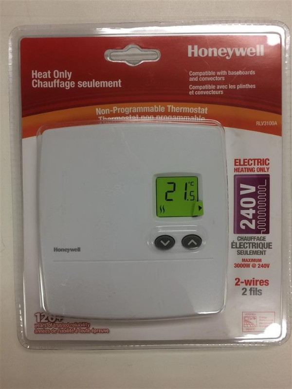 New Thermostat Honeywell Digital Non-Programmable 240v dans Chauffage et climatisation  à Ville de Montréal - Image 3