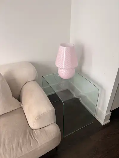 glass waterfall side table , View more