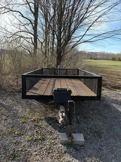 5ftx9ft used homemade utility trailer for sale. New pressure treated flooring in summer of 2024. Sta...