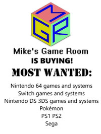 Buying Video Games! Mikes Game Room in Guelph