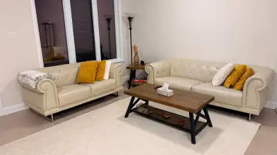 Cream Leather Sofa - Best Offer, View more