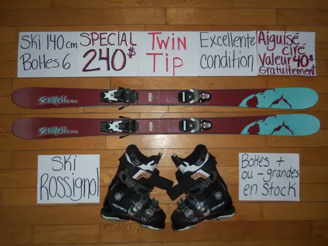 Ensembles kits ski alpin et twin tip 140 144 146 cm in Ski in Drummondville - Image 7