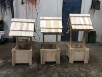 Wish wells-plant box’s-bird houses—picture frames 