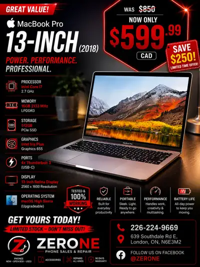 Apple MacBook Pro 2018, View more