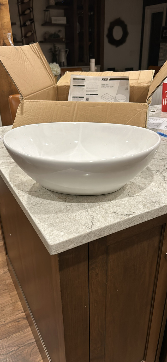 Ceramic Vessel Sink 16” x 13” BRAND NEW in Plumbing, Sinks, Toilets & Showers in Hamilton - Image 3