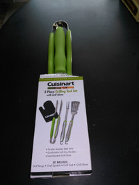CUISINART 3 PC GRILLING TOOL SET WITH GRILL GLOVE