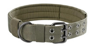 Military Dog Collar Adjustable Metal D Ring & Buckle 21”-25”