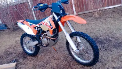 2011 ktm xcf with light kit and street legal Don't ride it on the roads much only made it legal to g...