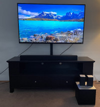 55" LED Smart TV with stand, sound bar & wireless subwoofer