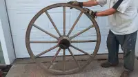 Antique Wooden Wagon Wheels