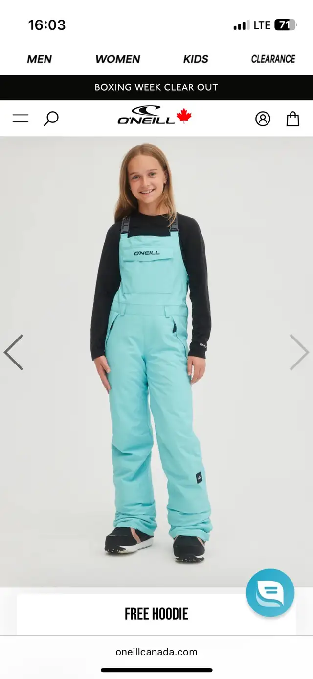 O’neill bib ski pant (neuf) in Women's - Bottoms in City of Montréal - Image 4