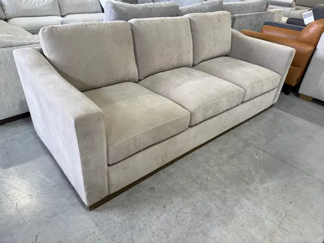 Taupe fabric sofa 