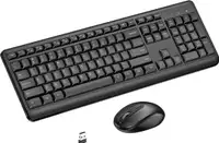 AHGUEP Wireless Keyboard Mouse Combo - 2.4GHz Ultra Thin Compact