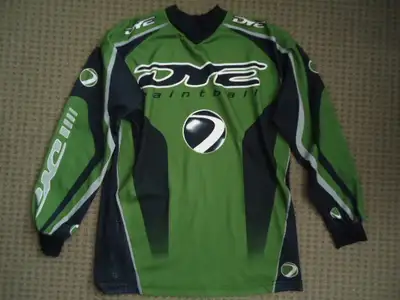 Green Dye jersey, small /med. used. Sold Black Dye tactical top, few sizes. 30 each, new. Old school...