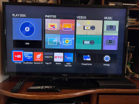 Toshiba 40” LED HDTV, 1080P, HDMI + Samsung Wifi Blu-ray Player