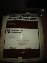 17 Sacs pour aspirateur BLACK & DECKER vacuum cleaner bags