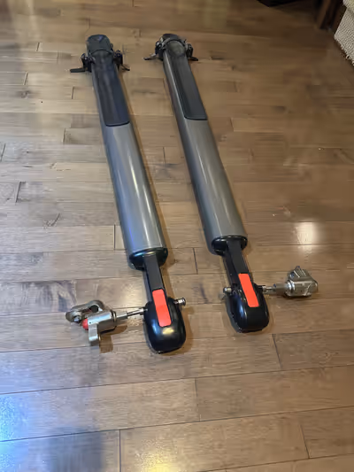 Yakima Sprocket Rocket bike racks (2). Both have SKS locks in them. Great condition. Missing rear at...