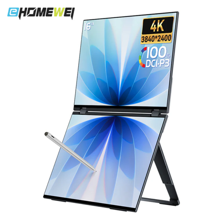 EHOMEWEI X8 Pro Dual Screen 4K UHD 16:10 (x2) Foldable Monitor, View more