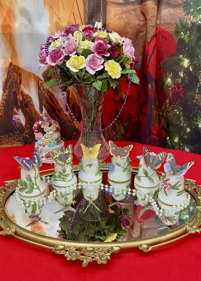 Vintage 1985+ Franklin Mint Butterfly  Bells- excellent , View more