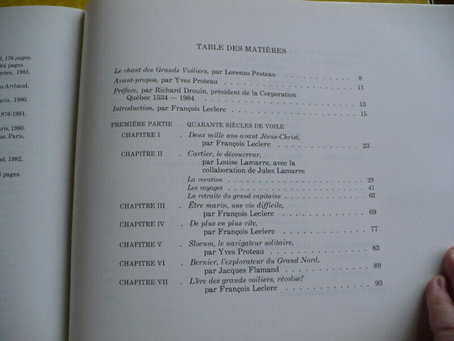 HIER,AUJOURD'HUI LES GRANDS VOILIERS(QUÉBEC 1534-1984 )Y.PROTEAU dans Autre  à Longueuil/Rive Sud - Image 3