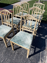Dining Room Chairs (6) Antique White Finnish