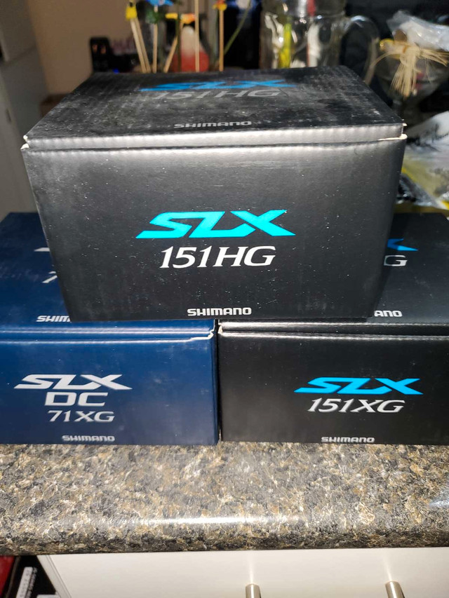 Shimano baitcast reels  SLX DC and SLX LH 151 XG 8.2 and 7.2  in Fishing, Camping & Outdoors in Peterborough