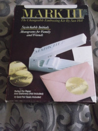 "Mark III Embossing Kit"-Vintage approx. from 1980s---Wedding?