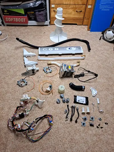 Various parts for a GE washing machine model WWSE5240G2WW Tub Dampers sold. See pictures, will list...