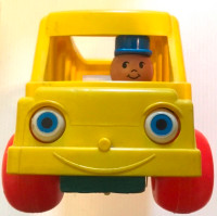 Vintage Fisher Price School Bus 192 - early logo