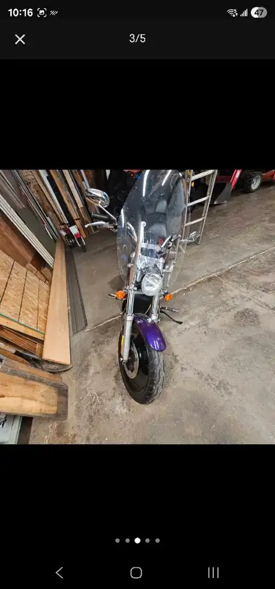 2004 Harley Davidson VROD VRSCB featured a blank frame, engine; a liquid-cooled 1130cc V-Twin. Purpl...