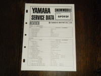 Yamaha  GP 292  F  Snowmobile Service Data Booklet