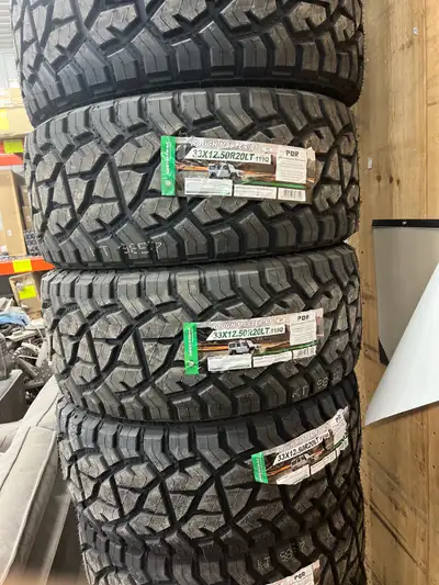 33x12.50r20 Greentrac RT Great looking tire Aggressive WINTER RATED 12ply Many other tires in stock...