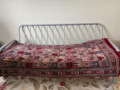 MOVING SALE - Foldable bed frame with cotton futon, View more