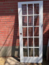 Door with glass frame