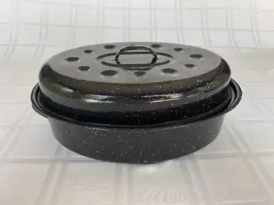 Carbon Steel Oval Roasting Pan With Lid, View more