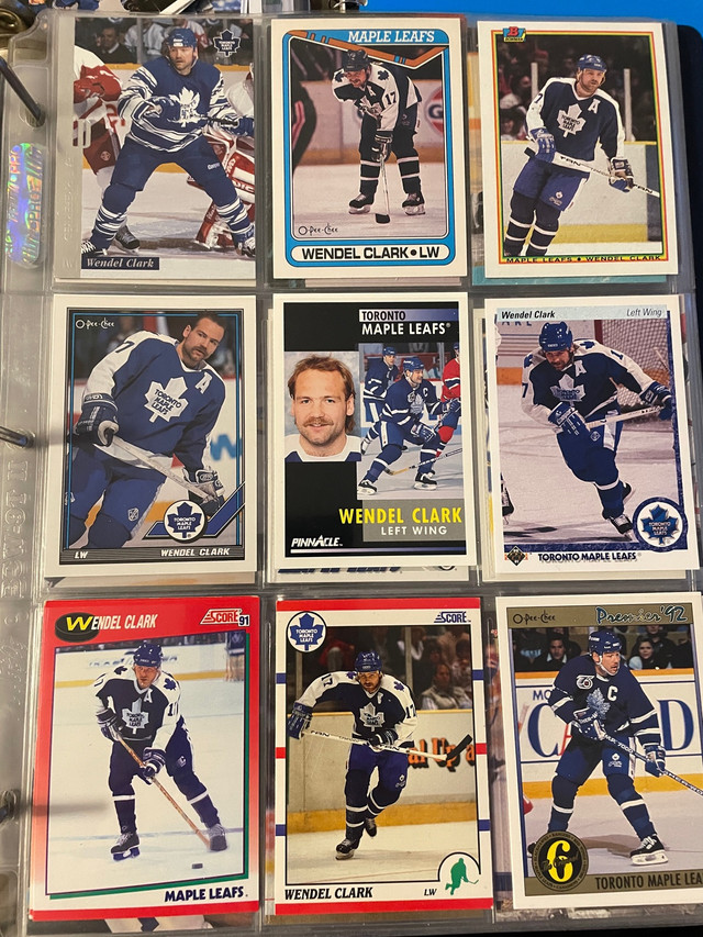 Collection of around 60 Wendel Clark cards in Arts & Collectibles in Hamilton