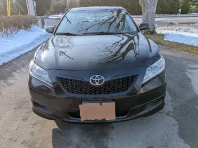 Certified 2008 Toyota Camry SE – Black on Black – Leather‑Look – 2.4L – Sport Package – Front Heated...