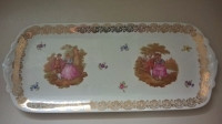 Limoges Antique French  Tray Hand Painted w/ Victorian Couple