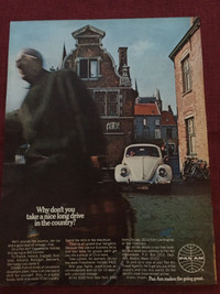 1969 Pan Am Freewheeler Holiday w/Volkswagen Original Ad