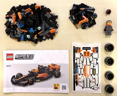 100% Complete Lego Speed Champions Set Item #76919 / 245 Pieces 2023 McLaren Formula 1 Car - All the...