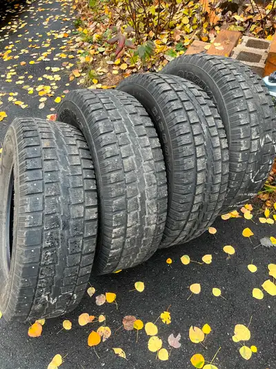 Cheap summer tires. Cooper Discoverer Studded Winter Tires 255/70 R18 is the size They have a few st...