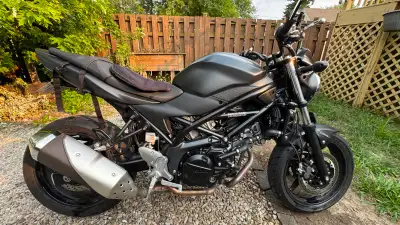 Pristine SV650. Previous owner was a mom of 4 from Ottawa — I picked it up at 2,800 km, now at 8,261...