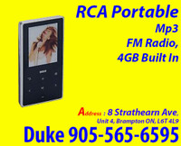 FM TUNER   VIDEO 4GB MP3   PLAYER RCA