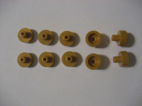 Lego Tile Round 1x1 Bar and Pin Holder Lot Pearl Gold