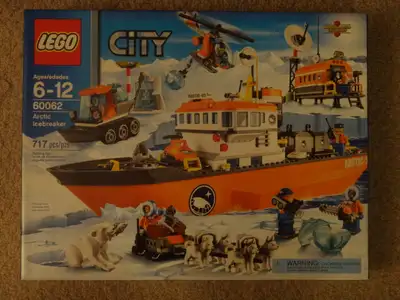 Arctic Icebreaker, a big set from 2014 Includes 7 minifigures, a polar bear, a crew of dogs, a bunch...