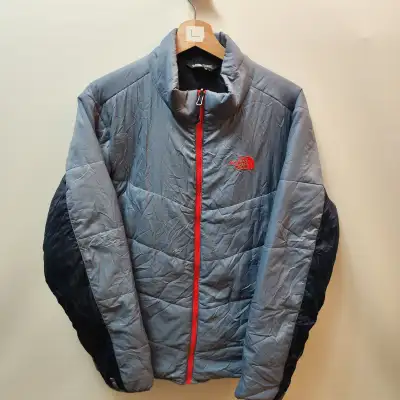 The North Face Down Fill Puffer Jacket Grey Orange【 MENS LARGE 】, View more
