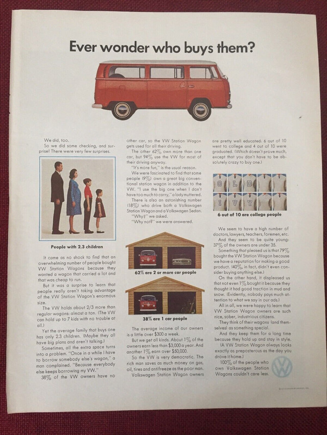 1970 Volkswagen Kombi Original Ad in Arts & Collectibles in North Bay