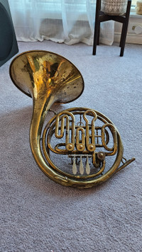 ANTIQUE FRENCH HORN - SOLD AS IS
